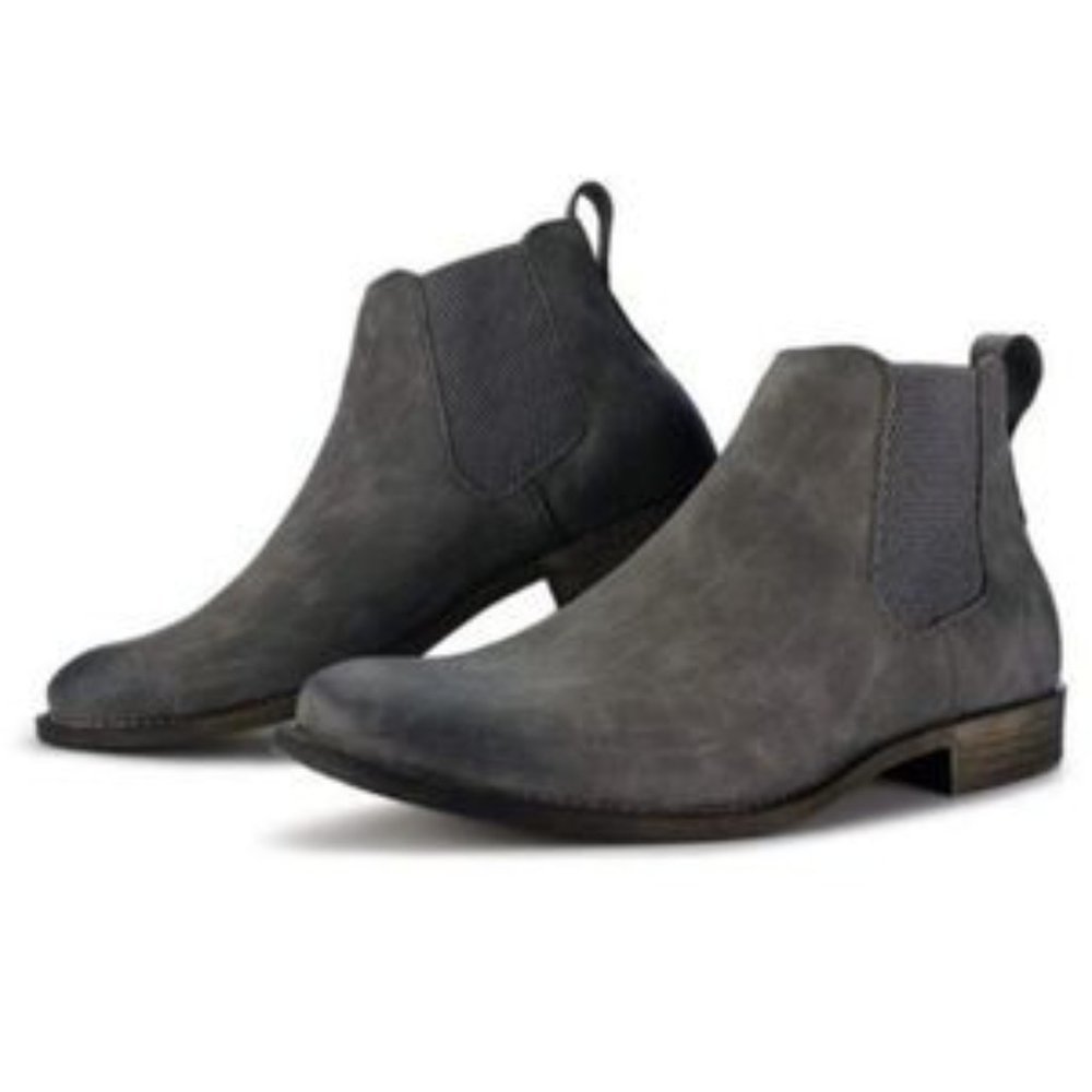 Men's Casual Chelsea Ankle Boots Grey​ - Picture 3 of 8